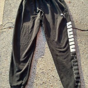 Puma Black Sweatpants with Unique Logo